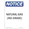Signmission OSHA Notice Sign, 14" Height, Rigid Plastic, Natural Gas (W2-Grade) Sign, Portrait OS-NS-P-1014-V-14306 - alternate 1